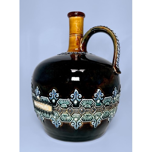 8 - A Doulton Lambeth Greenlees Brothers Special Highland Whisky flask, of globular form, with cylindric... 