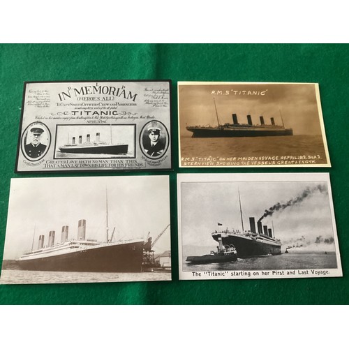 264 - Collectables relating to the sinking of the Titanic – a commemorative cover, postcards and collector... 