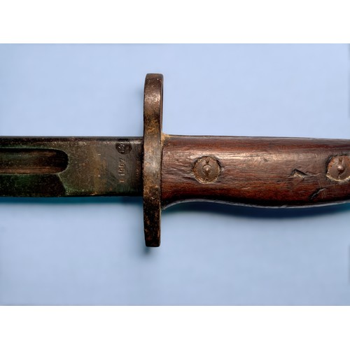 546 - A British 1907 pattern bayonet, 433mm fullered steel blade, ricasso stamped 1-1907-19, with proof, E... 