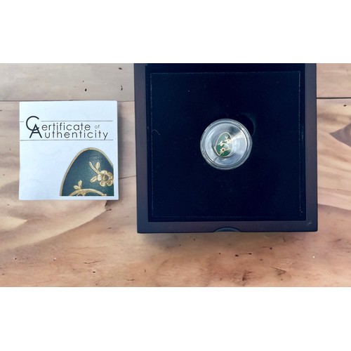 258 - A Republic of Palau 1 Dollar 'Golden Egg No.1' 0.5g, 9999/10000 Au, of convex egg form, Obv. with Po... 