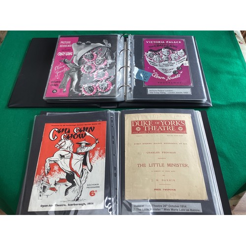 266 - Dozens of old theatre and stage programmes and related ephemera both loose in in albums – many devot... 