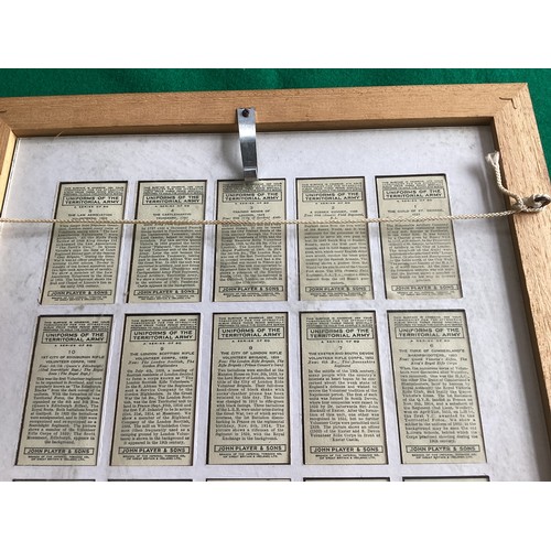 690 - Two glass-backed picture frames containing the complete set of 50 of the John Player & Sons cigarett... 