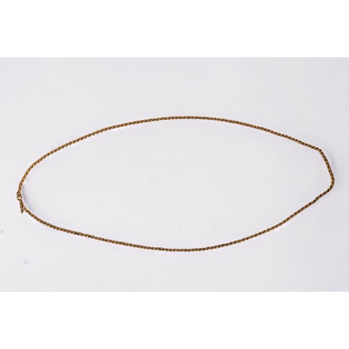 170 - A long 9ct gold rope twist chain, gross weight approximately 14.1g