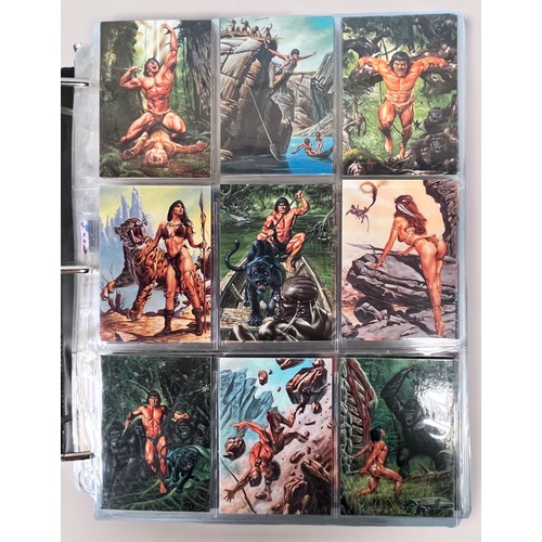 295 - Five collector’s albums containing thirty-three various complete fantasy and pinup collector cards b... 