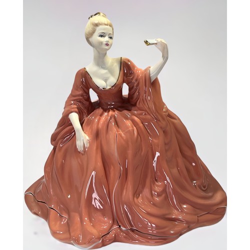 37 - A collection of eight assorted Coalport ‘Ladies of Fashion’ figural ladies including Madeleine, Rose... 