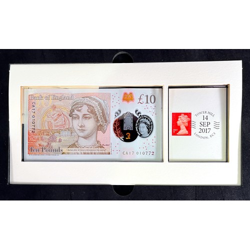 261 - GB modern: Jane Austen Polymer £10 and Churchill £5, both Tower Hill postmarked 14 Sep 2017, sealed ... 