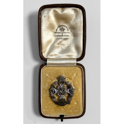 606 - An Antique Diamond and Enamel 'Sweetheart' Brooch for 'The Prince Consort's Own Rifle Brigade, the b... 