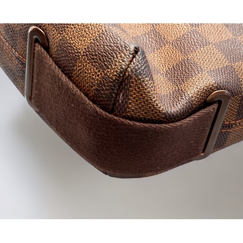 282 - Louis Vuitton Damier Ebene Messenger Bag, with brown adjustable shoulder strap, a rear zip pocket, m... 