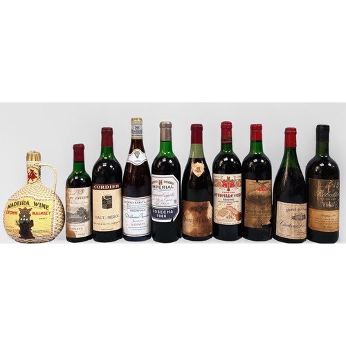 713 - Ten various bottles of wine, to include, one bottle of Imperial Gran Reserva Rioja, Cosecha, 1966, G... 