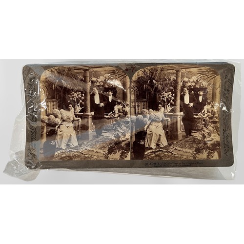 629 - Eighty-three cased various stereoscope double-image slides by Underwood & Underwood Publishers, moun... 