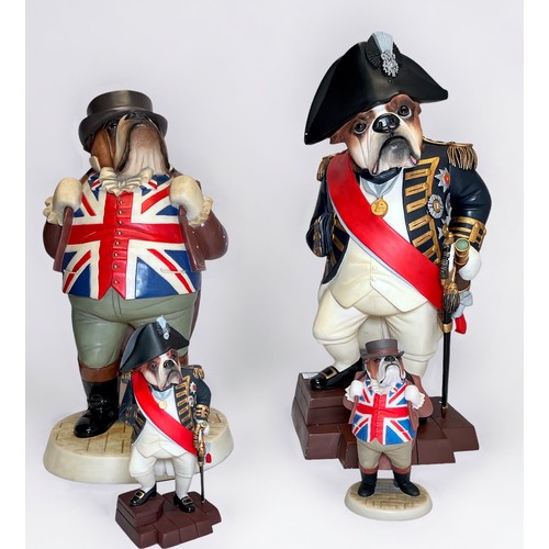 24 - Two large Robert Harrop ‘Doggie People’ limited edition bulldog figures, ‘Bulldog Nelson’, DPB08, no... 