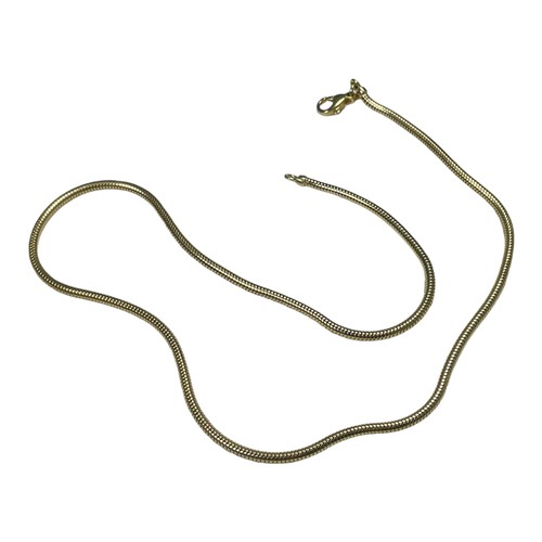 208 - A 9ct yellow gold snake link chain, 18 inches in length, weighs 12.9 grams, Birmingham hallmarks.