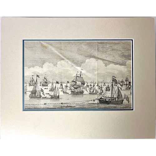 488 - A mid 18th century engraving ‘A View of The British Fishery off So’ Coast of Shetland,’ printed for ... 