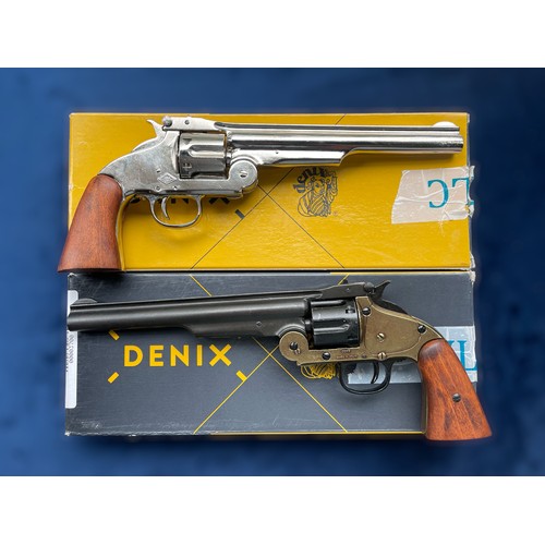 658 - A Denix Smith & Wesson 6 Shot Black Revolver - 1008L (CS), and a Denix Smith & Wesson 6 Shot Revolve... 