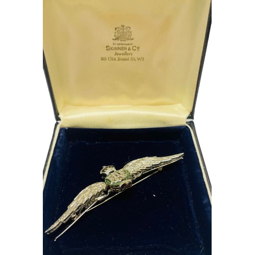 161 - An 18ct white gold and platinum RAF ‘Sweetheart’ Brooch, formed with the monogram of the RAF within ... 