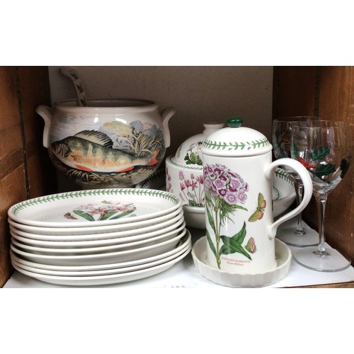 41 - A collection of assorted Portmeirion china ‘Botanic Garden’ and ‘The Compleat Angler - British Fishe... 