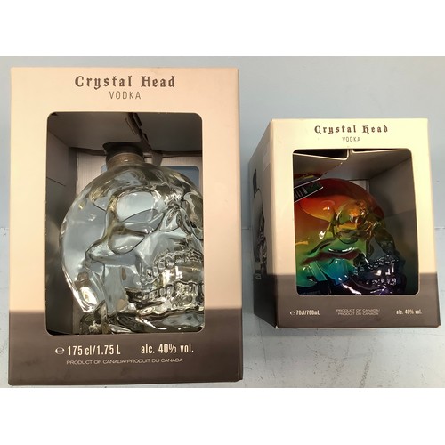 715 - A boxed 175cl Crystal Head Vodka skull bottle, unopened, together with, a boxed 70cl Crystal Head Vo... 