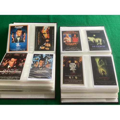 264 - Two small albums containing nearly 260 modern film/movie poster-type cards, four modern Portsmouth t... 