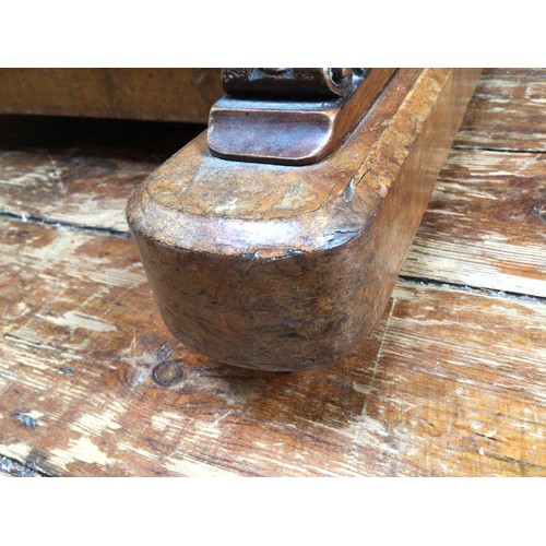 419 - A Victorian walnut veneered Davenport desk, with secret button to operate the rising stationary comp... 