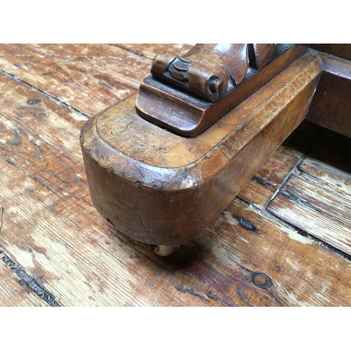 419 - A Victorian walnut veneered Davenport desk, with secret button to operate the rising stationary comp... 