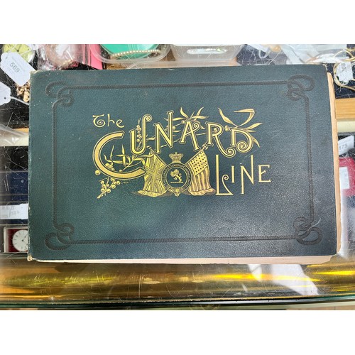 693 - A large collection of Cunard memorabilia and ephemera, comprising, large monochrome photographs of Q... 