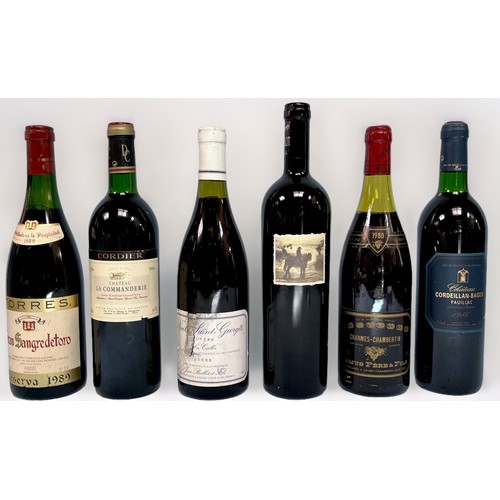 701 - Six 75cl bottles of wine, comprising, Nuits-Saint-Georges, 1er Cru, Les Cailles, 1988, Merlot, Heggi... 