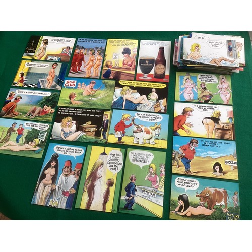 265 - Approximately 270 standard-size comic postcards (see 1st photo) by various publishers, including Ped... 