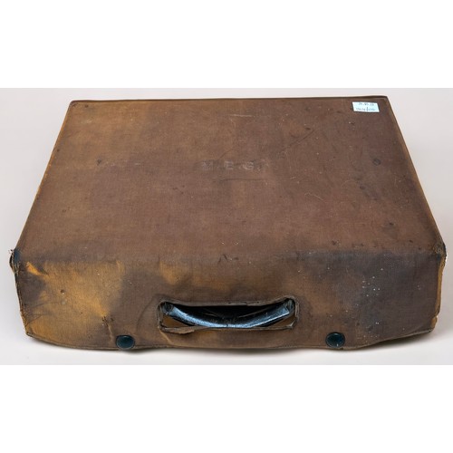 282 - A leather travel case by W. H. Smith, Bath, the top embossed with silver initials ‘M.B.G’, enclosing... 