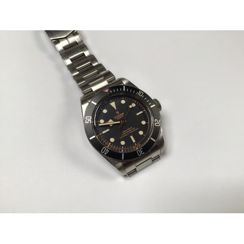 110 - A gents stainless steel Tudor Heritage Black Bay automatic wristwatch, model 79230N, the black ename... 