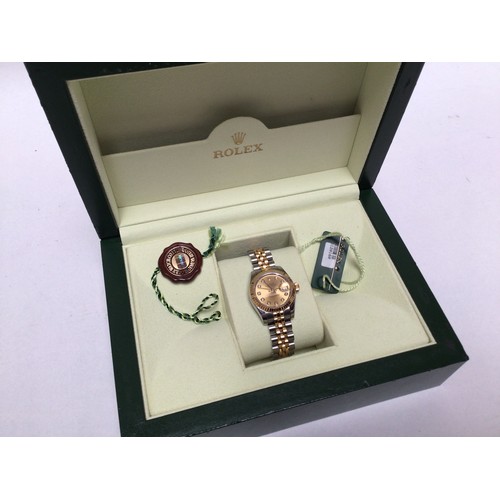 113 - A ladies Rolex ‘Rolesor’ Datejust, model 179173, post 2011 model, automatic movement cal.2235, the c... 