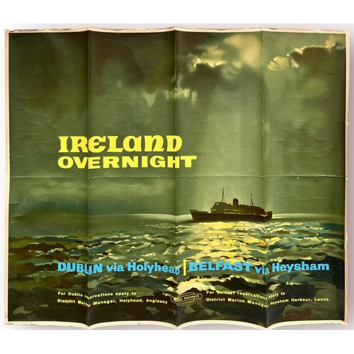 321 - A vintage British Railways Poster 'Ireland Overnight', C.1950, by Claude Buckle (1905 - 1973) Printe... 