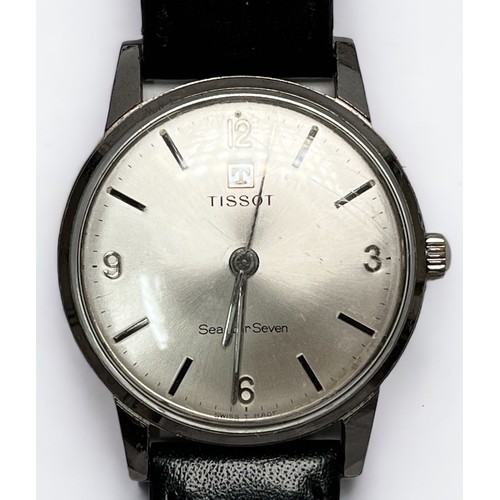 106 - Two various gents Tissot wristwatches, comprising a Seastar Seven and a gold-plated Stylist Quartz, ... 