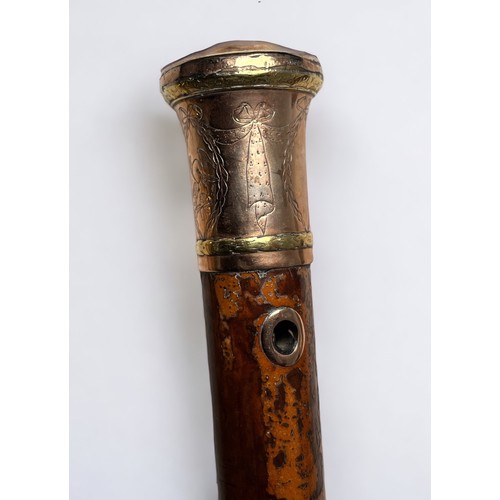 296 - Four walking canes comprising an Edwardian Blackthorn walking cane with 9ct gold-capped hook handle,... 