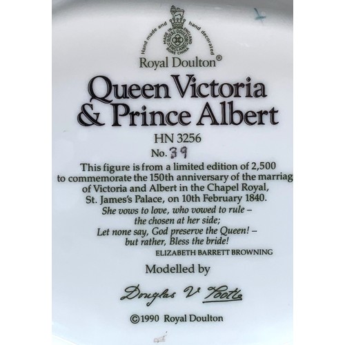 22 - A Royal Doulton Queen Vitoria & Prince Albert figural group, HN 3256, modelled by Douglas V. Tootle,... 