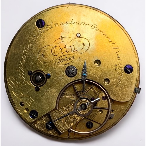 126 - An 18ct gold cased open-face pocket watch, the gilt dial with Roman numerals denoting hours, the fus... 