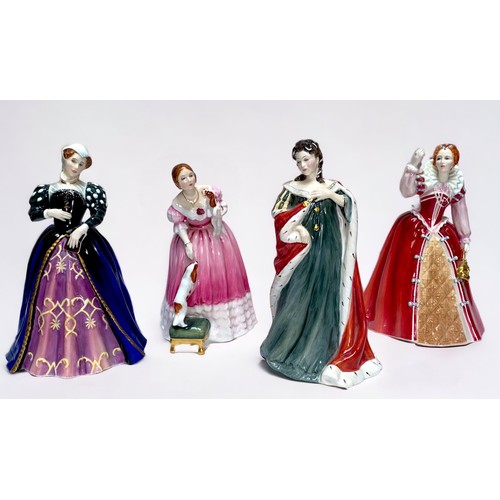 28 - Four Royal Doulton porcelain figures from the ‘Queens of the Realm’ series modelled by Pauline Parso... 