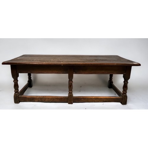 532 - Two Bevan & Funnell 'Reprodux' oak occasional tables of 'joint stool' design, together with a matchi... 