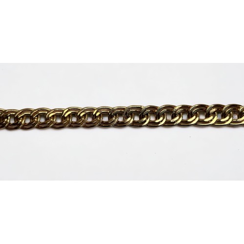 225 - An 18ct gold double curb style link bracelet, gross weight approximately 13.7g