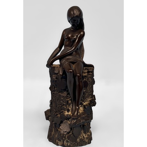 314 - Giovanni Schoeman (South African 1940-1980) A Cold Cast bronze/ bronze resin figure of long-haired s... 