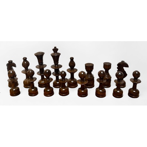 319 - Two various hand-made Chess/Draughts boards, each made from various burr-woods and hinged to provide... 