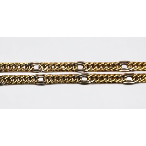 238 - An 18ct gold bi-colour chain, gross weight approximately 16.9g