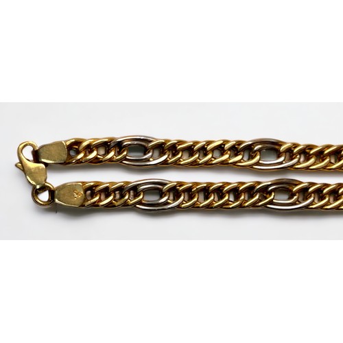 238 - An 18ct gold bi-colour chain, gross weight approximately 16.9g