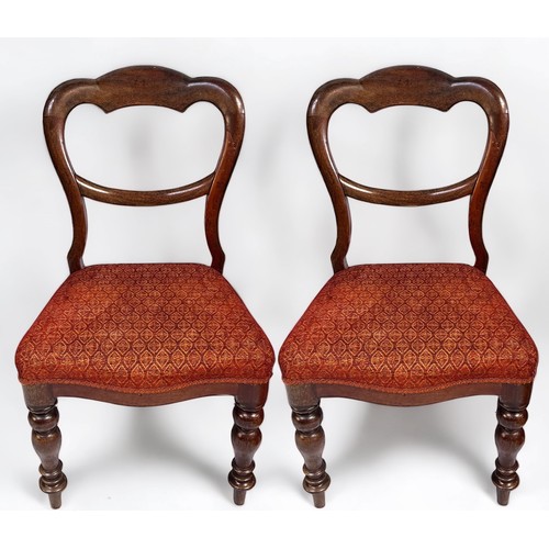 549 - Nine assorted dining chairs including four various Victorian balloon back chairs, a set of four matc... 