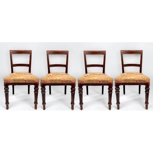 549 - Nine assorted dining chairs including four various Victorian balloon back chairs, a set of four matc... 