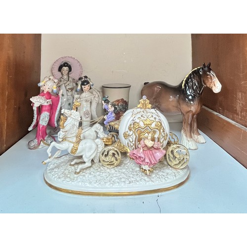 48 - A collection of various ceramics, comprising Alexander Daniel Porcelain ‘Cinderella’s Magical Moment... 