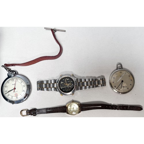 99 - A good collection of assorted wristwatches, various gents watches including a Seiko EL-370, a gold-p... 