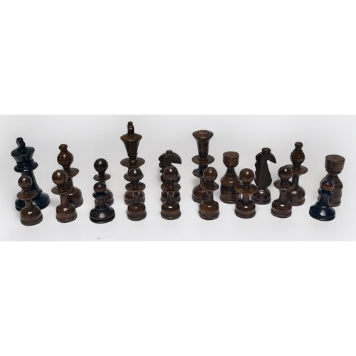 319 - Two various hand-made Chess/Draughts boards, each made from various burr-woods and hinged to provide... 