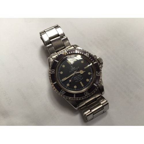 121 - A rare gents stainless steel Tudor Oyster-Prince Submariner automatic wristwatch, model 7928,  C.196... 