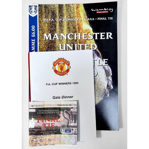 338 - Two limited edition Futera Platinum Manchester United European Champions 1999 & The Treble 1999 card... 