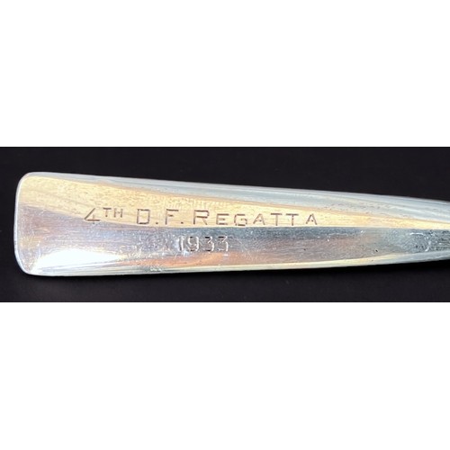 98 - A miniature .800 grade silver presentation oar, inscribed ‘4th D. F. Regatta, 1933’, with Meli Malta... 